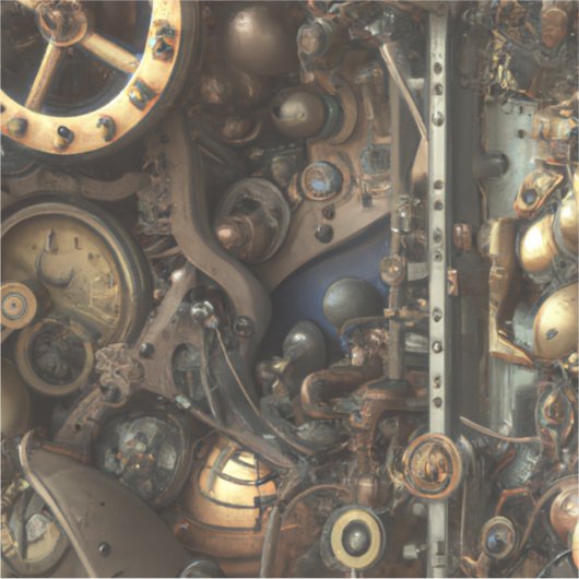 Steampunk Art Vinyl Sticker (Voorkant)