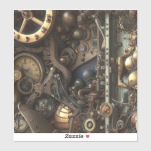 Steampunk Art Vinyl Sticker