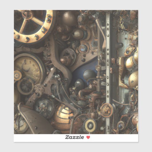 Steampunk Art Vinyl Sticker (Vel)