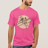 Steampunk Art Vliegtuig Hond Mechanische Fantasy S T-shirt (Voorkant)