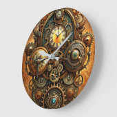 Steampunk Art Wall-klok Grote Klok (Hoek)