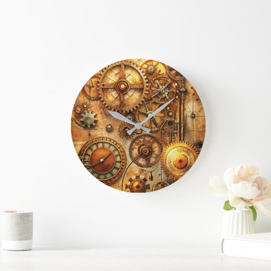 Steampunk Art Wall-klok Grote Klok (Huis)