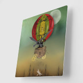 Steampunk Art Wall-klok Vierkante Klok (Hoek)