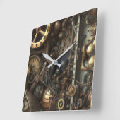 Steampunk Art Wall-klok Vierkante Klok (Hoek)