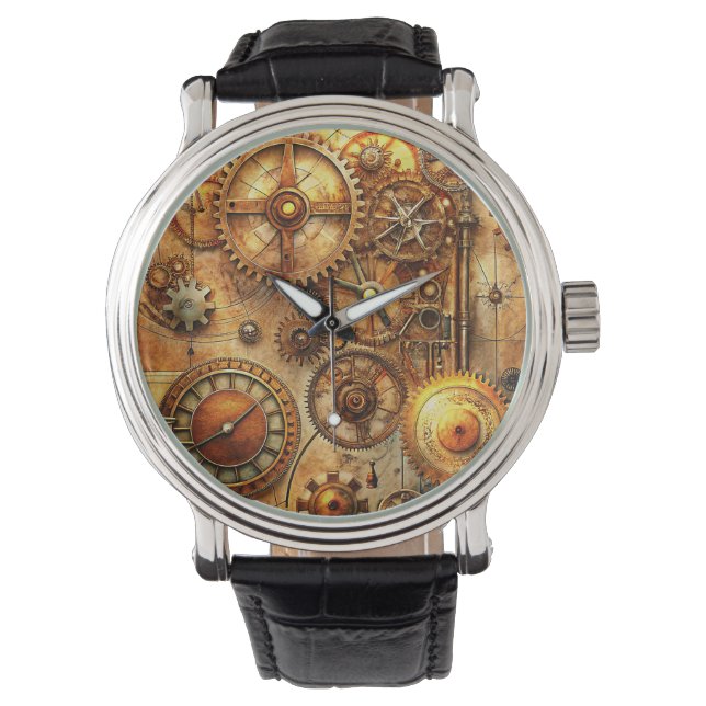 Steampunk Art Watch Horloge (Voorkant)