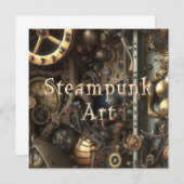 Steampunk Art Wenskaart Notitiekaartje (Voorkant / Achterkant)