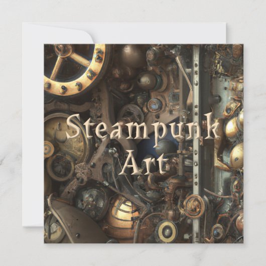 Steampunk Art Wenskaart Notitiekaartje (Voorkant)