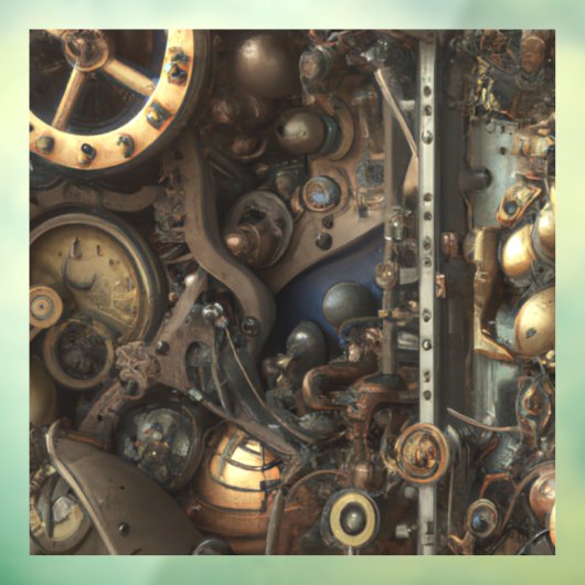 Steampunk Art Window Cling Raamsticker (Vel 3)