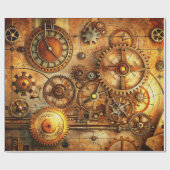 Steampunk Art Wrapping Paper Cadeaupapier (Vlak)