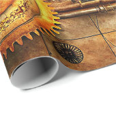 Steampunk Art Wrapping Paper Cadeaupapier (Rol Hoek)
