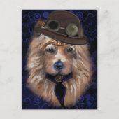 STEAMPUNK AUSTRALIAN TERRIER BRIEFKAART (Voorkant)