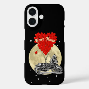 Steampunk auto en liefde hart iPhone 16 hoesje