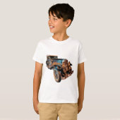 Steampunk-auto T-shirt (Voorkant volledig)