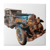 Steampunk-auto Tegeltje (Voorkant)