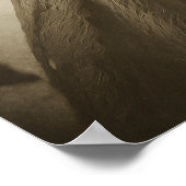 Steampunk Aviator Cat Sepia Portrait Poster (Hoek)