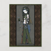 Steampunk Aviatrix Fairy Briefkaart "Cloud Burst" (Voorkant)
