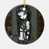 Steampunk Aviatrix Fairy Ornaments "Cloud Burst" Keramisch Ornament (Voorkant)