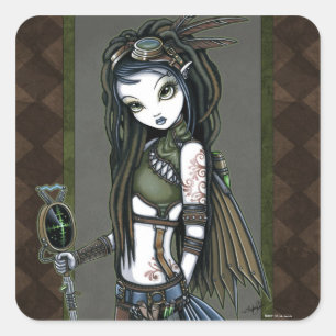 Steampunk Aviatrix Fairy Stickers