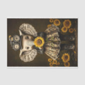 Steampunk Baby Elephant + Zonnebloem AK7 Decoupage Tissuepapier (Voorkant)