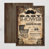 Steampunk Baby shower Kaart (Voorkant / Achterkant)