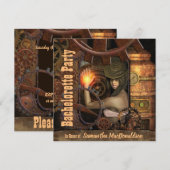 Steampunk bachelorette kaart (Voorkant / Achterkant)