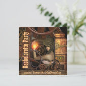 Steampunk bachelorette kaart (Staand voorkant)