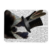 Steampunk Badger in Top Hat Magneet (Horizontaal)