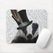 Steampunk Badger in Top Hat Muismat (Met muis)