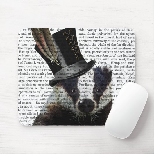 Steampunk Badger in Top Hat Muismat (Met muis)