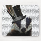 Steampunk Badger in Top Hat Muismat (Voorkant)