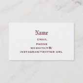 Steampunk Ballon Business of Contact Kaarten Contactkaartje (Achterkant)