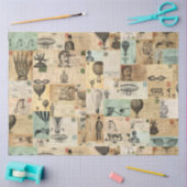 Steampunk ballon en Briefkaart Ephemera Weefselpap Tissuepapier (Craft)