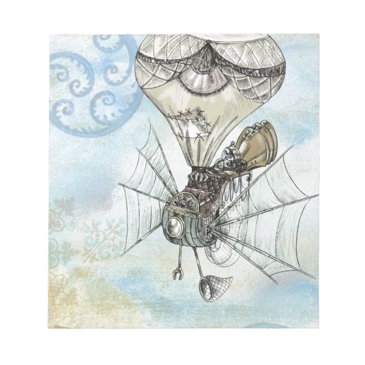 steampunk ballon notitieblok (Voorkant)