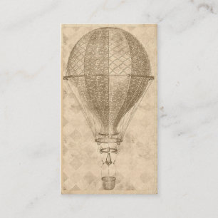Steampunk-ballon- of contactkaarten contactkaartje