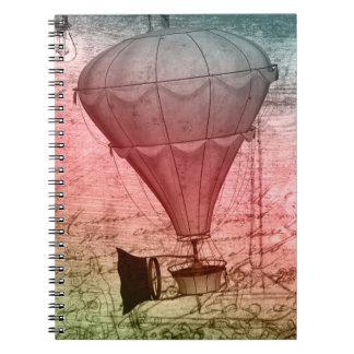 Steampunk ballon Schets Hardcover Notitieboek