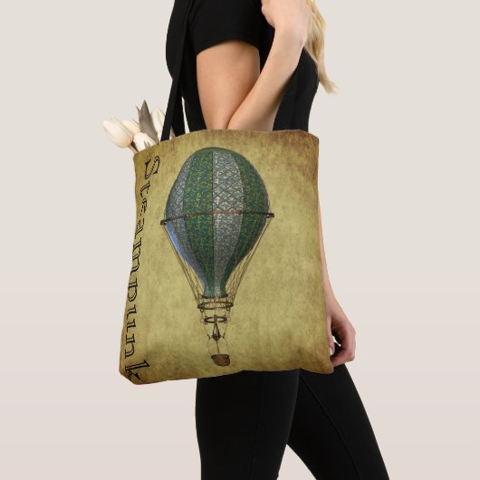  Steampunk-ballon Tote Bag (Dichtbij)