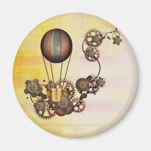 Steampunk Balloon Antiek Geel Magneet