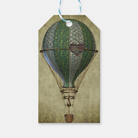 Steampunk Balloon II Cadeaulabel (Voorkant)