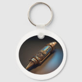 Steampunk balpen sleutelhanger (Voorkant)