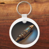 Steampunk balpen sleutelhanger (Voorkant)