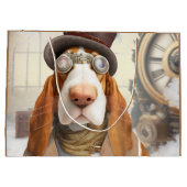 Steampunk Basset Hound Groot Cadeauzakje (Achterkant)