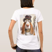 Steampunk Basset Hound T-shirt (Achterkant)