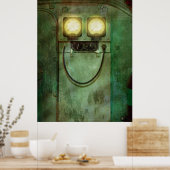 Steampunk - Be Happy Poster (Keuken)