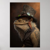 Steampunk Bearded Dragon Poster (Voorkant)