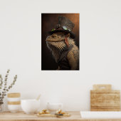 Steampunk Bearded Dragon Poster (Keuken)