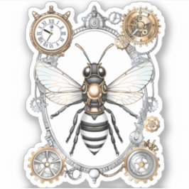 Steampunk Bee Insect Honing Bijen Sticker Robotic