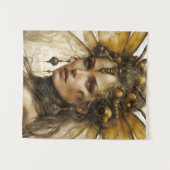 Steampunk Bee Insecte Vrouw Tapestry Wandkleed (Voorkant (horizontaal))