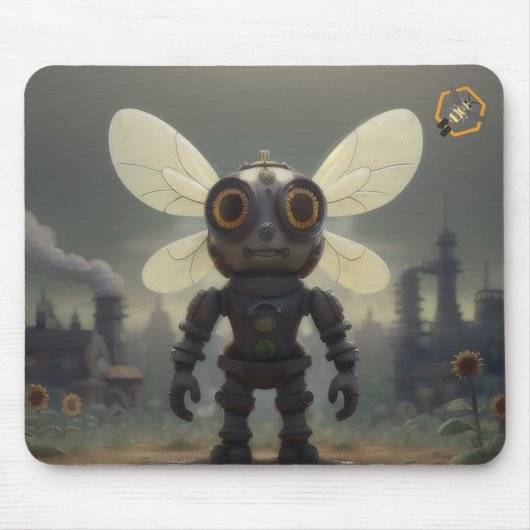 Steampunk Bee Muismat Bob's Bees (Voorkant)