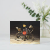 Steampunk Beholder Robot Briefkaart (Staand voorkant)