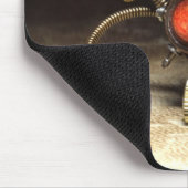 Steampunk Beholder Robot door kunstenaar Daniel Pr Muismat (Hoek)